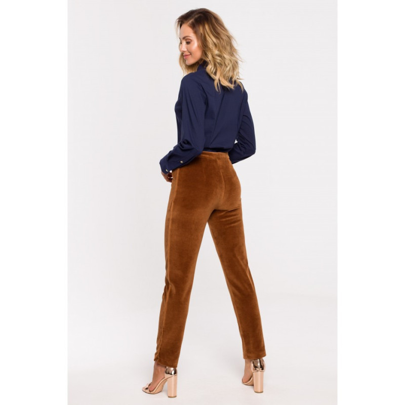 M644 Velour pants - cognac