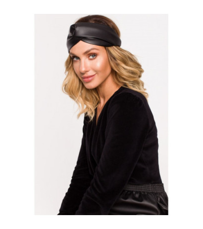 M654 Faux leather headband - black