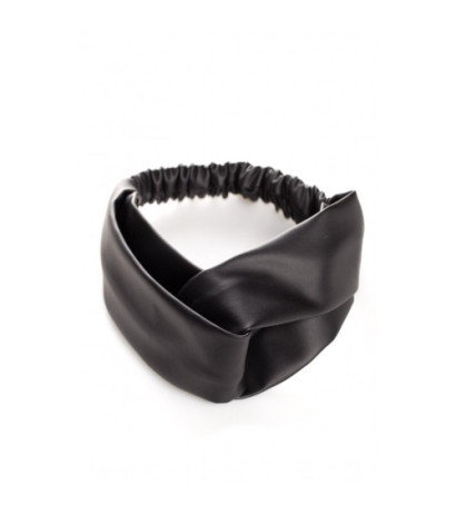 M654 Faux leather headband - black