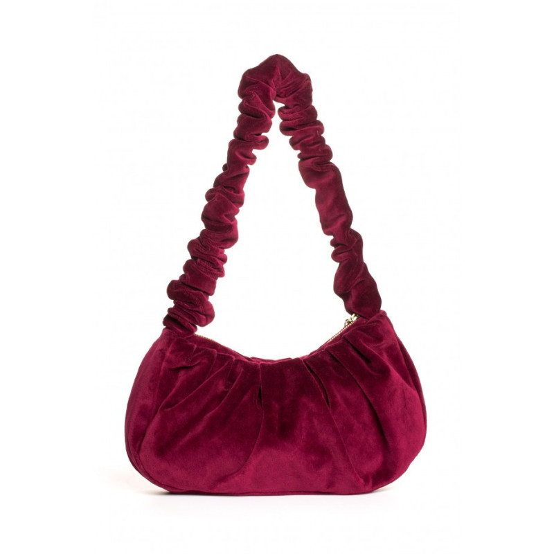 M657 Velour shoulder bag - maroon