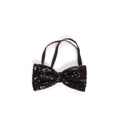 M662 Sequin bow tie - black