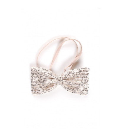 M662 Sequin bow tie - champagne