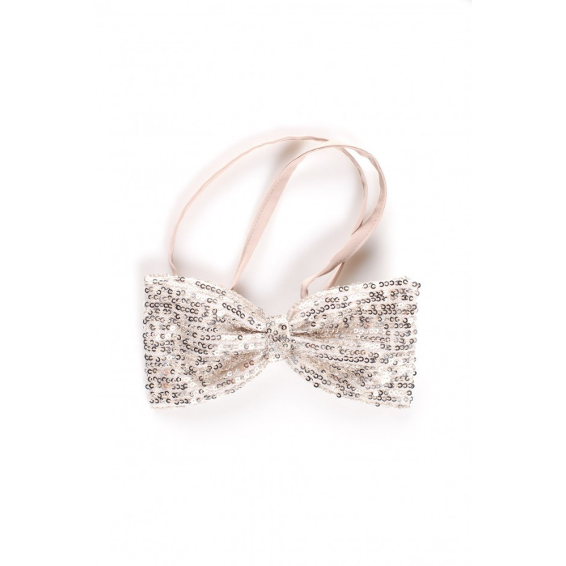 M662 Sequin bow tie - champagne