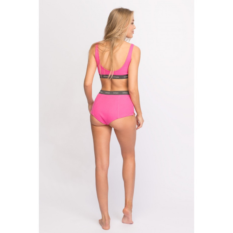 LA097 High-waisted sports briefs with logoed elastic - pink