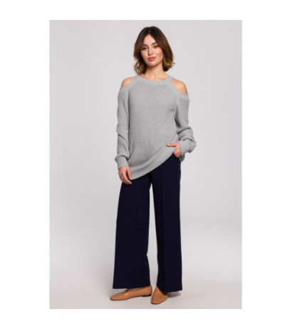 BK069 Sweater with arm cutouts - gray