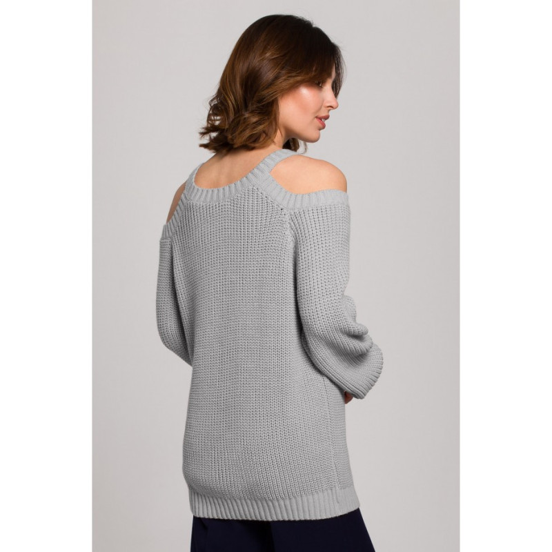 BK069 Sweater with arm cutouts - gray