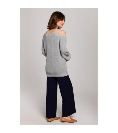 BK069 Sweater with arm cutouts - gray