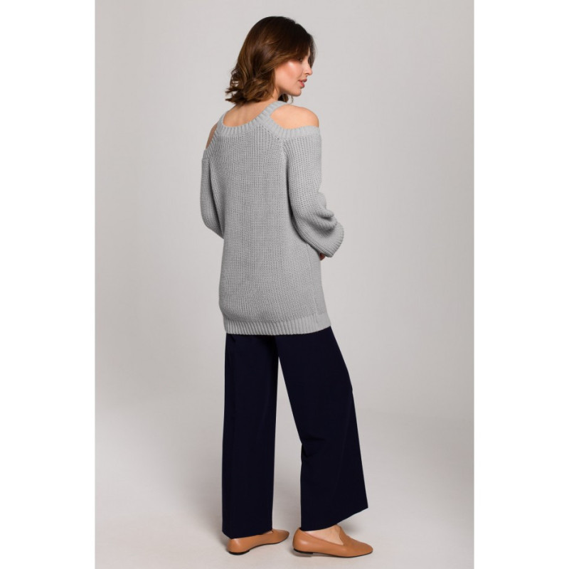 BK069 Sweater with arm cutouts - gray