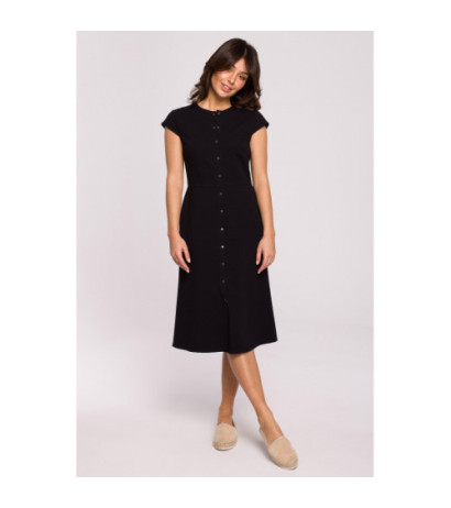 B217 A-line cut dress - black