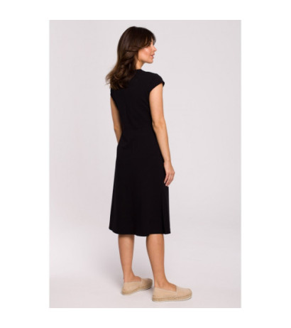 B217 A-line cut dress - black