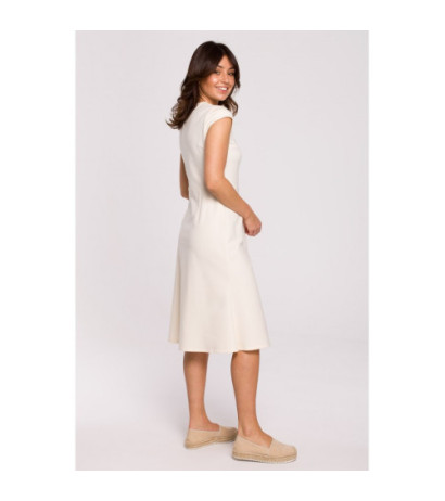 B217 A-line cut dress - cream