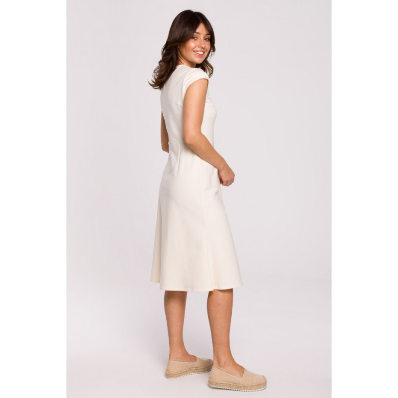 B217 A-line cut dress - cream