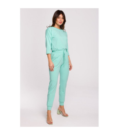 B220 Jumpsuit with 3/4 length sleeves - mint