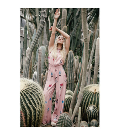 B229 Printed viscose jumpsuit - model 1