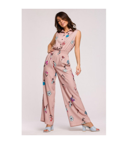 B229 Printed viscose jumpsuit - model 1