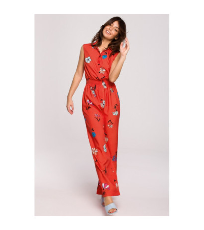 B229 Printed viscose jumpsuit - model 2