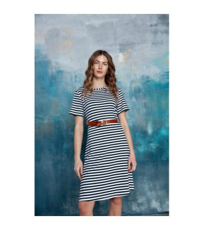 S306 Navy striped dress...