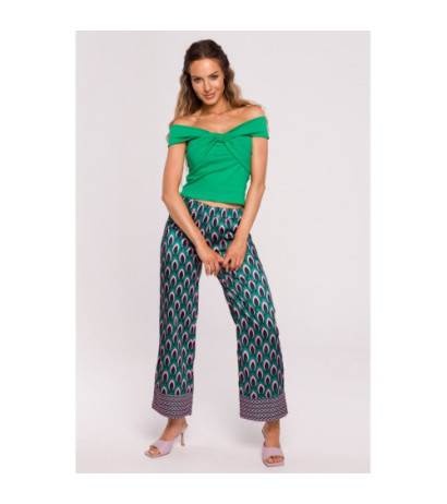 M677 Printed culotte pants - model 1