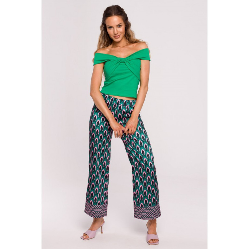 M677 Printed culotte pants - model 1