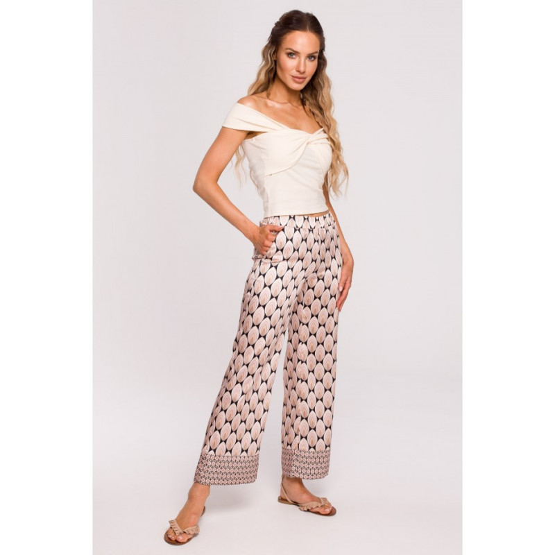 M677 Printed culotte pants - model 3