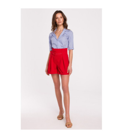 K126 High-waisted shorts - red