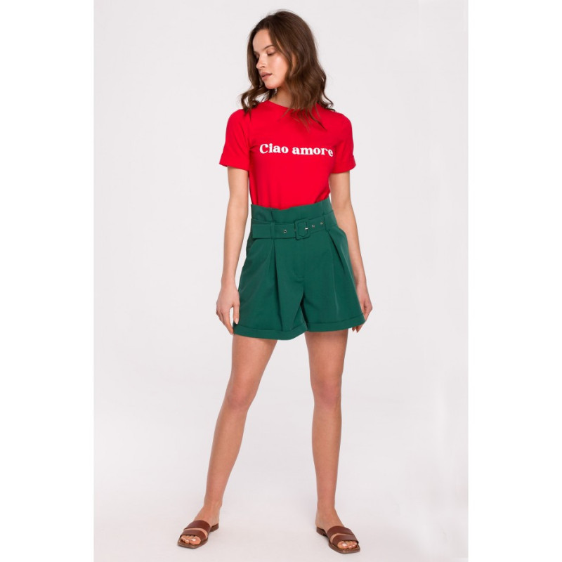 K126 High-waisted shorts - green