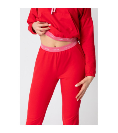 LA102 Joggers pants with logoed elastic - red