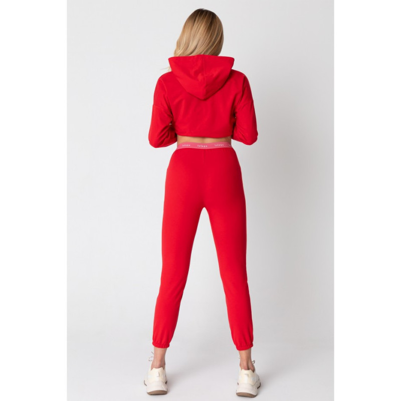 LA102 Joggers pants with logoed elastic - red