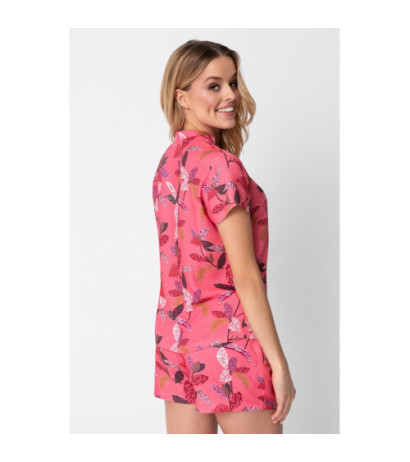 LA104 Pajama shirt with V neckline and print - model 2