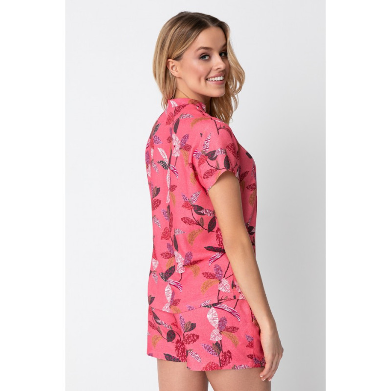 LA104 Pajama shirt with V neckline and print - model 2