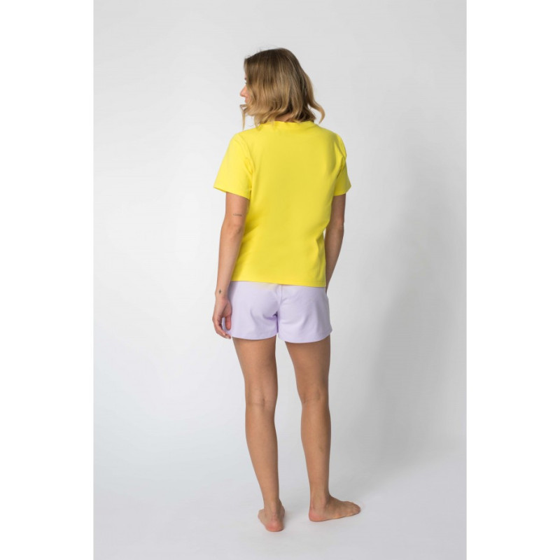 LA109 T-shirt with "LALUPA sea life" inscription - yellow