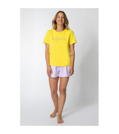 LA109 T-shirt with "LALUPA sea life" inscription - yellow