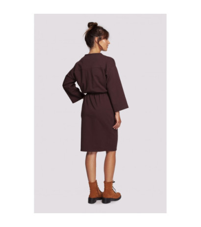 B234 Dress pulled at the waist with trousers - brown