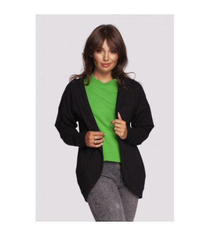 B235 Coat with rounded edges - black