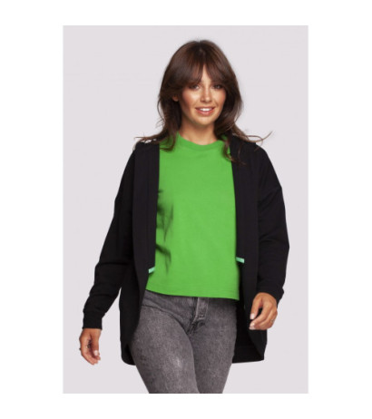 B235 Coat with rounded edges - black