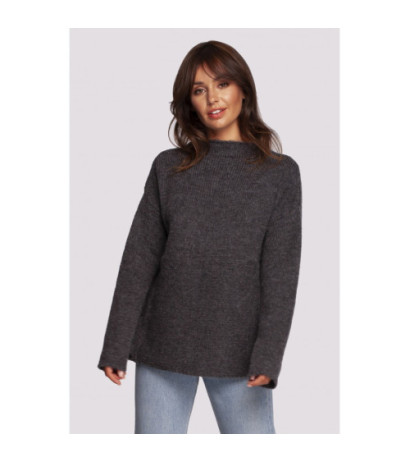 BK091 Sweater with stand-up collar - graphite