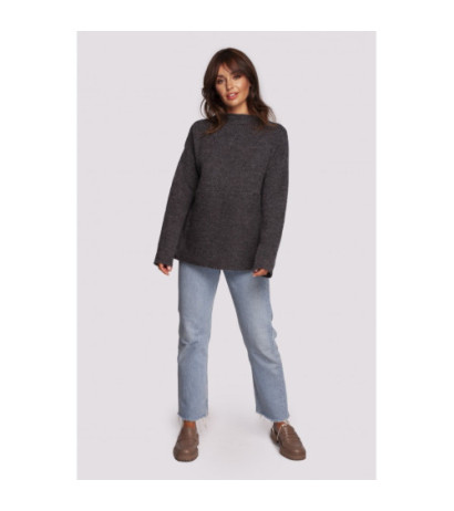 BK091 Sweater with stand-up collar - graphite