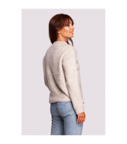 BK091 Sweater with stand-up collar - ivory