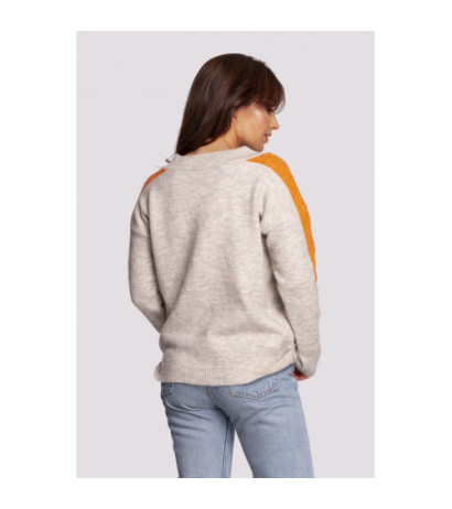 BK093 Cheeky sweater with contrasting stripes - ivory