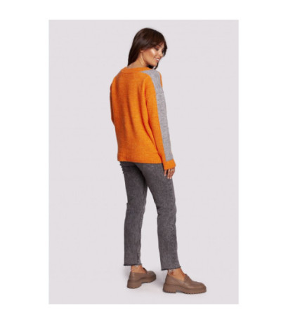 BK093 Cheeky sweater with contrasting stripes - bright orange