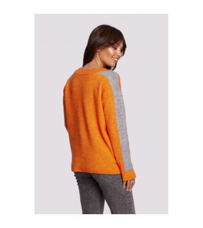 BK093 Cheeky sweater with contrasting stripes - bright orange