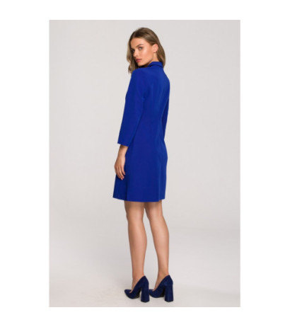 S312 Jacket dress with belt - cornflower blue