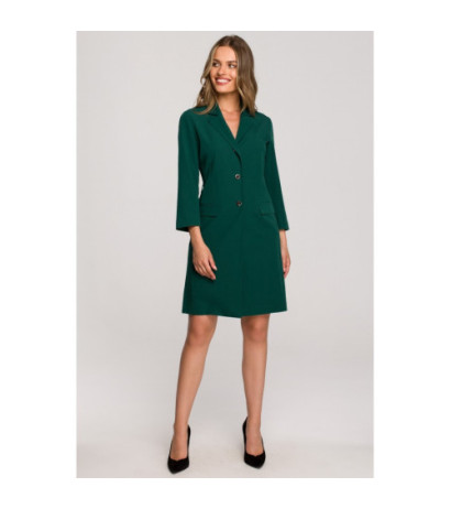 S312 Jacket dress with belt - green