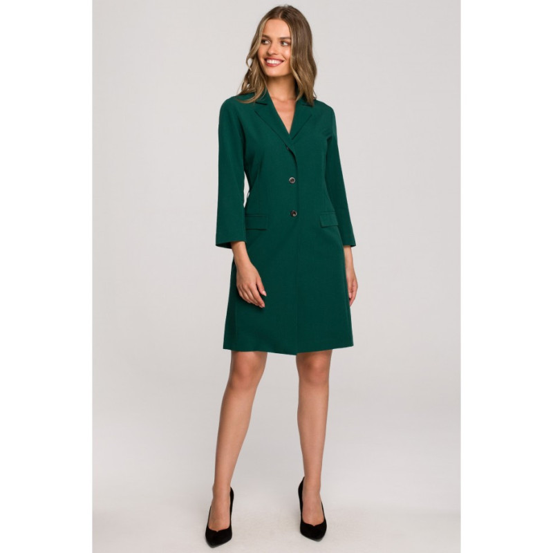 S312 Jacket dress with belt - green