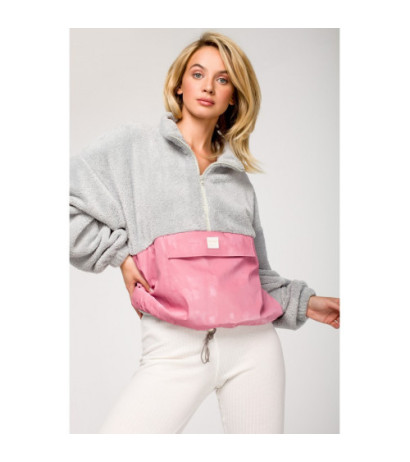 LA114 Plush sweatshirt with velcro pocket - model 2