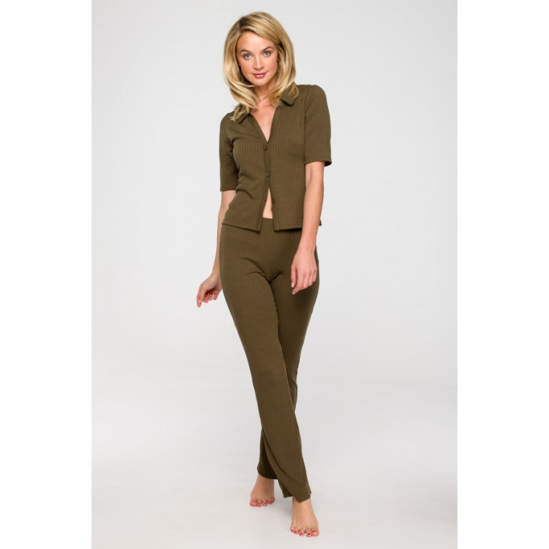 LA117 Ribbed pants - khaki