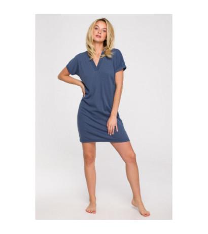 LA120 Ribbed sleep shirt -...