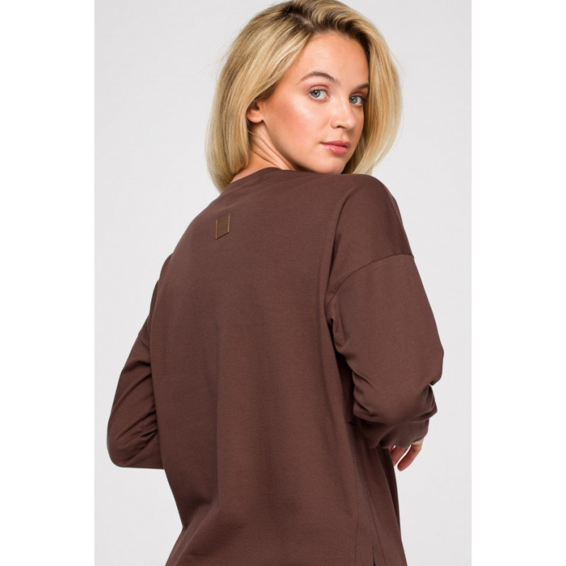 LA122 Long sleeve sleep blouse - chocolate