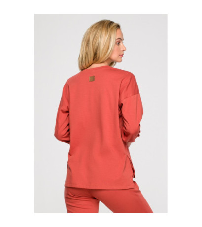 LA122 Long sleeve sleep blouse - carmine