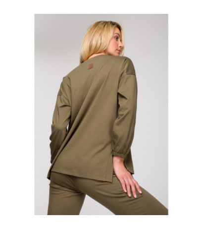 LA122 Long sleeve sleep blouse - khaki